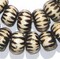 Batik Bone Beads - Full Strand of Fair Trade African Beads - The Bead Chest (Large, Chevron Design)